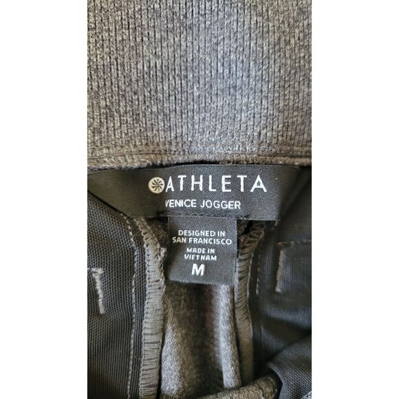 Athleta Venice Jogger Gray High Waisted Sweatpants 5 Pockets - Picture 3 of 4